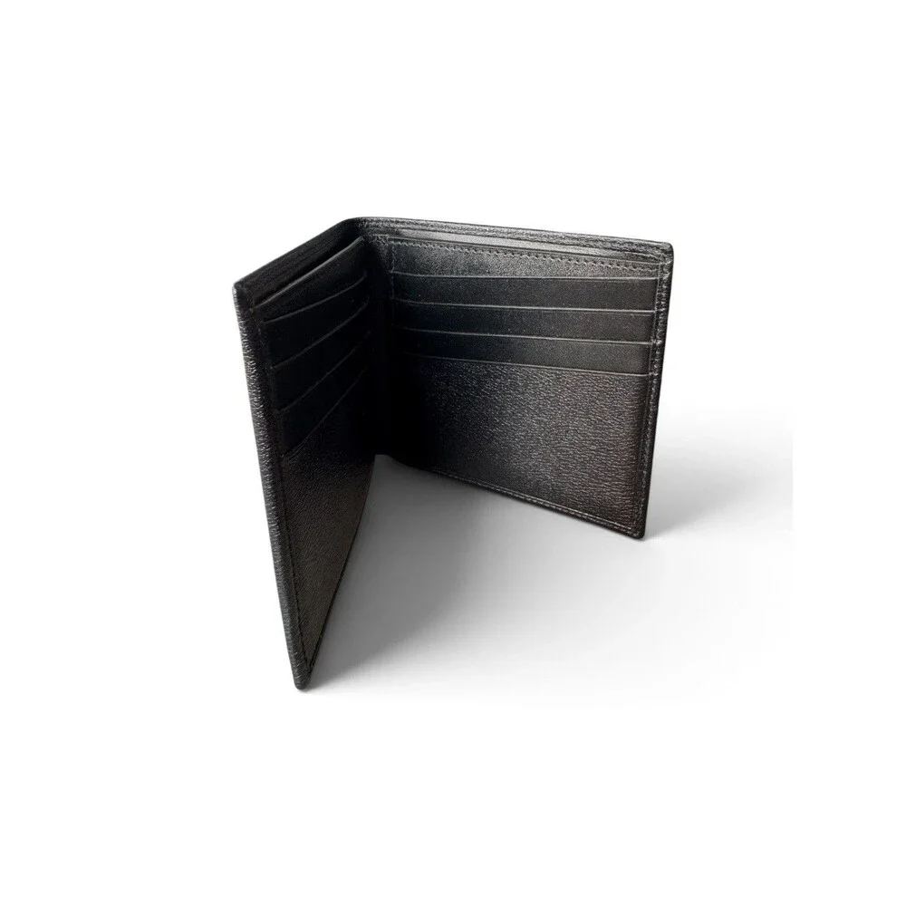 Smythson Of Bond Street Black Leather Bi-Fold Wallet Excellent!